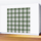Sage Checkered Theme Wall Mural Gallery Image 2