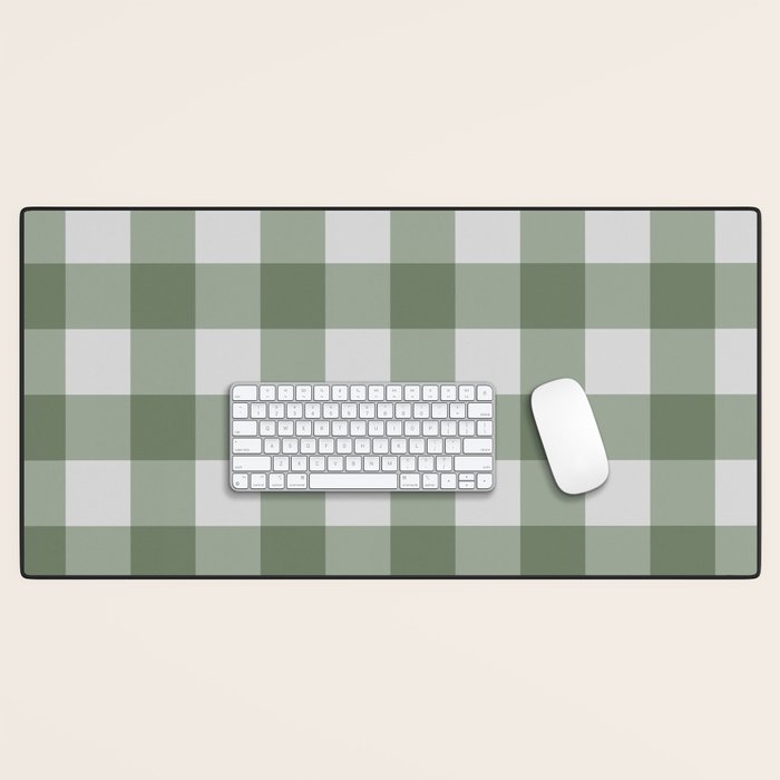 Sage Checkered Theme Desk Mat Gallery Image 1