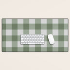 Sage Checkered Theme Desk Mat Gallery Image 1
