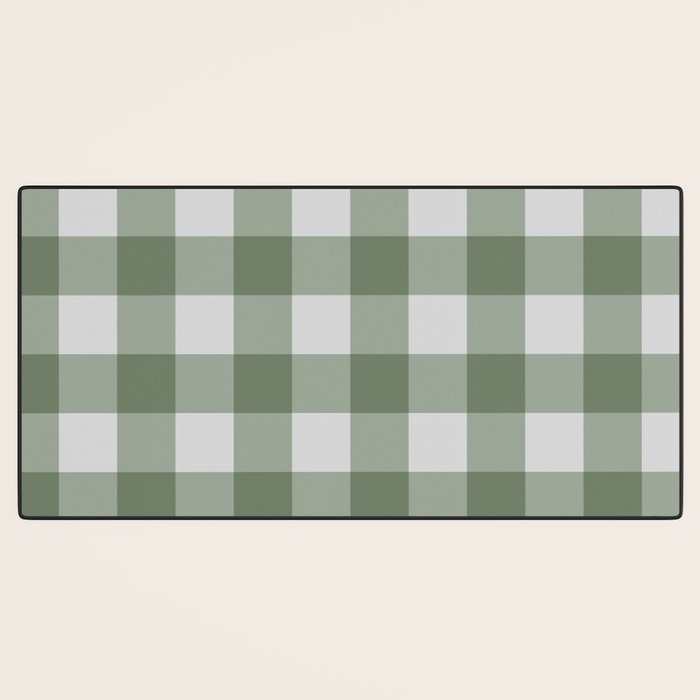 Sage Checkered Theme Desk Mat Gallery Image 3