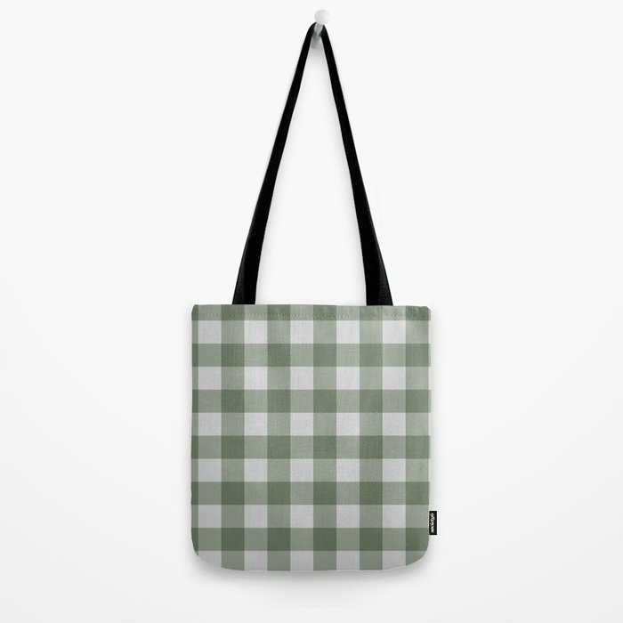 Sage Checkered Theme Tote Bag Gallery Image 2