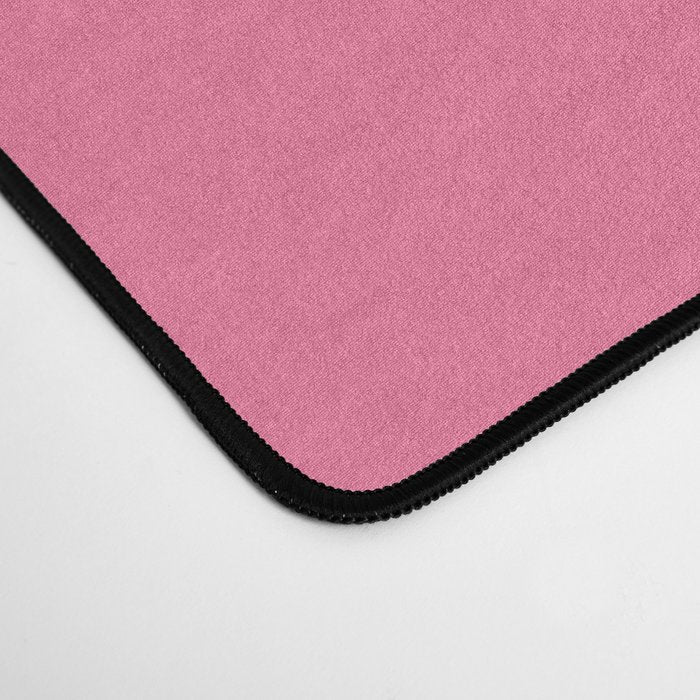 Checkerboard Check Checkered Pattern in Pink and Cream Beige Desk Mat Gallery Image 4