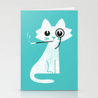 Mark - fancy cat Stationery Card Gallery Image 2