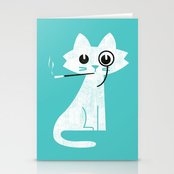 Mark - fancy cat Stationery Card Gallery Image 1