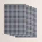 Cozy Gingham Plaid Eclectic Checkered Pattern in Brown and Blue Wrapping Paper Gallery Image 3