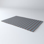 Cozy Gingham Plaid Eclectic Checkered Pattern in Brown and Blue Rug Gallery Image 3