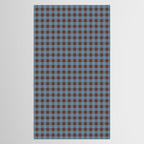 Cozy Gingham Plaid Eclectic Checkered Pattern in Brown and Blue Tablecloth Gallery Image 2