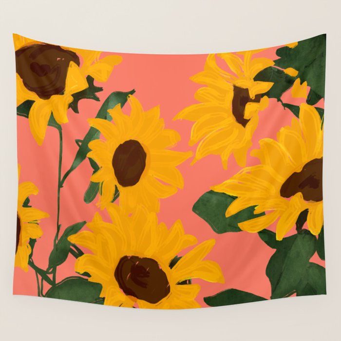 Sunflowers 15 Wall Tapestry Gallery Image 4