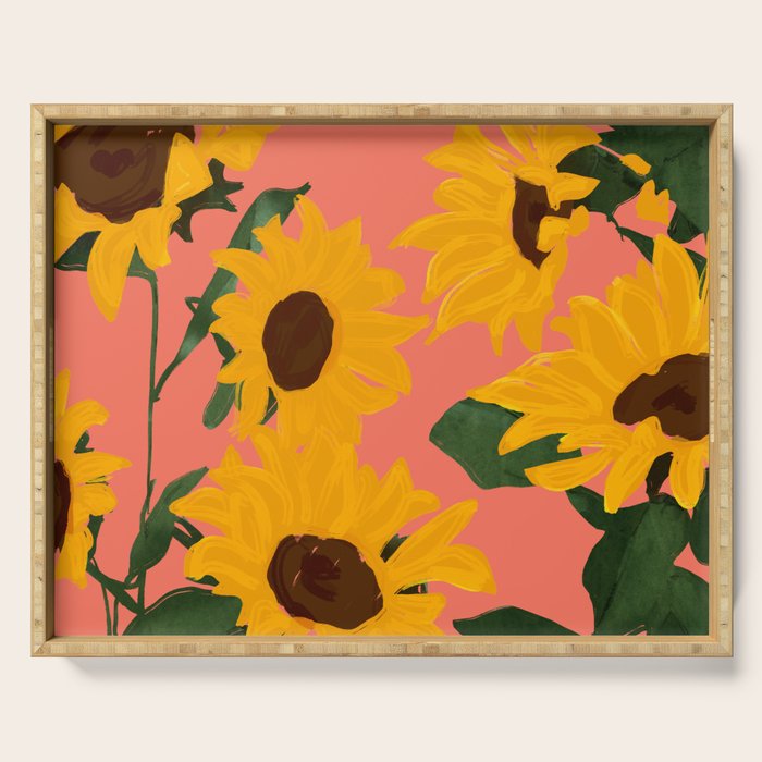 Sunflowers 15 Serving Tray Gallery Image 1