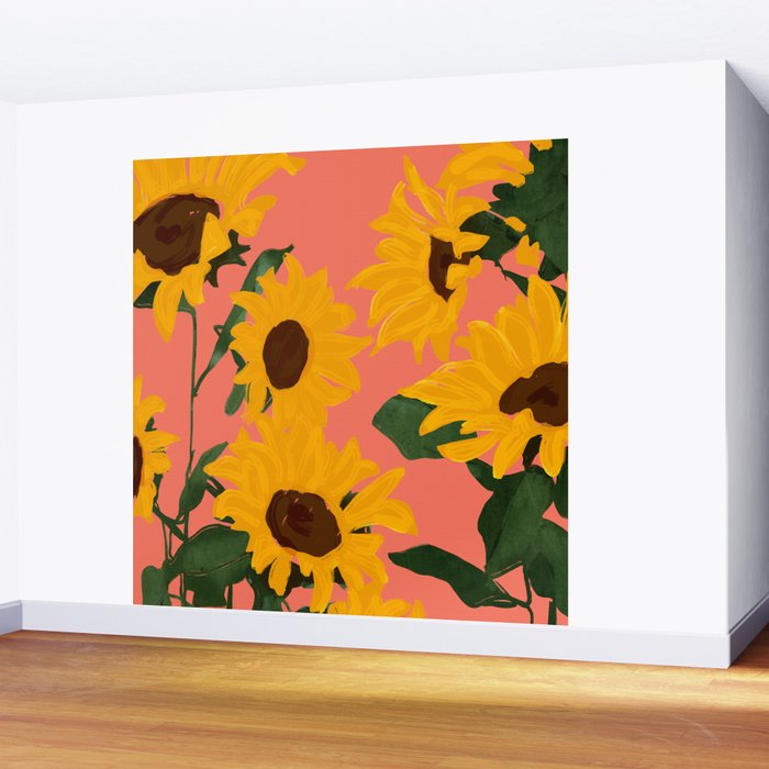 Sunflowers 15 Wall Mural Gallery Image 2
