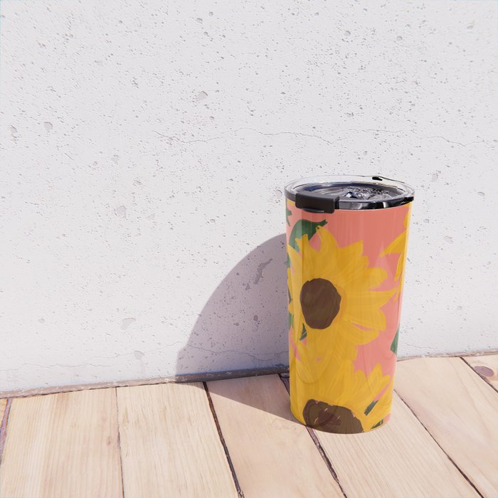 Sunflowers 15 Travel Mug Gallery Image 4