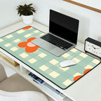 Blue and red floral check Desk Mat Gallery Image 2