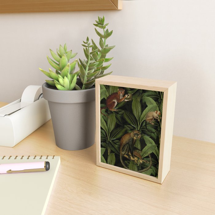 Monkey Vintage Botanical Night Jungle Garden Mini Art Print Gallery Image 2