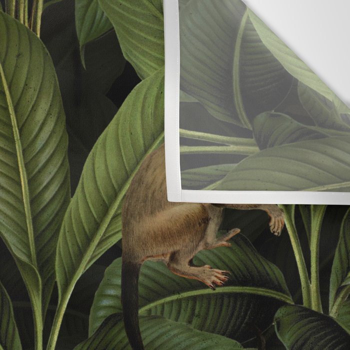Monkey Vintage Botanical Night Jungle Garden Wall Tapestry Gallery Image 3