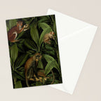Monkey Vintage Botanical Night Jungle Garden Stationery Card Gallery Image 2
