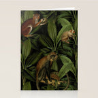 Monkey Vintage Botanical Night Jungle Garden Stationery Card Gallery Image 2