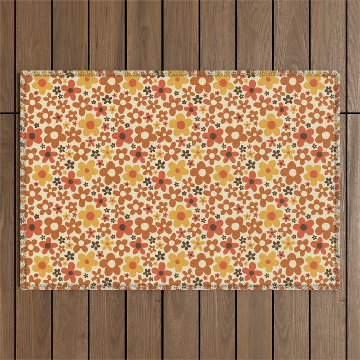 Flower Power #3 Outdoor Rug Gallery Image 1