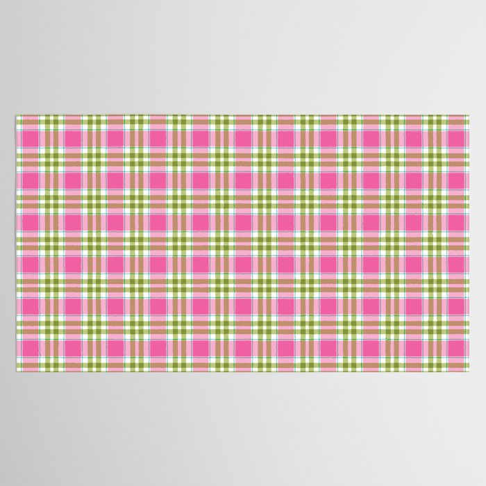 Pink Green Madras Plaid Tablecloth Gallery Image 2