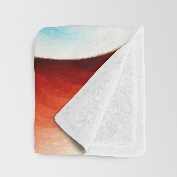 Colorful Abstract Flower in Red Pink Blue Green Yellow Throw Blanket Gallery Image 3