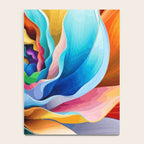 Colorful Abstract Flower in Red Pink Blue Green Yellow Notebook Gallery Image 4