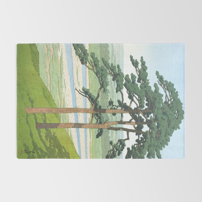 Hasui Kawase, Ruins Of Takiyama Castle, Tokyo - Vintage Japanese Woodblock Print Art Rug Gallery Image 2