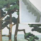 Hasui Kawase, Ruins Of Takiyama Castle, Tokyo - Vintage Japanese Woodblock Print Art Wall Tapestry Gallery Image 3