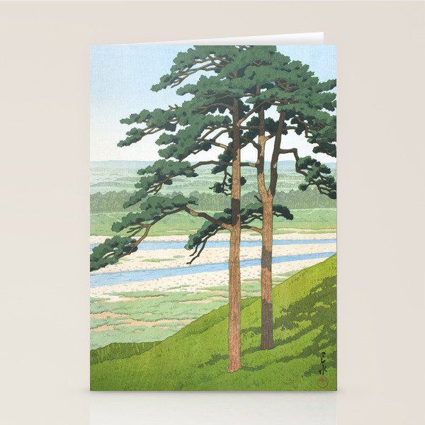 Hasui Kawase, Ruins Of Takiyama Castle, Tokyo - Vintage Japanese Woodblock Print Art Stationery Card Gallery Image 1