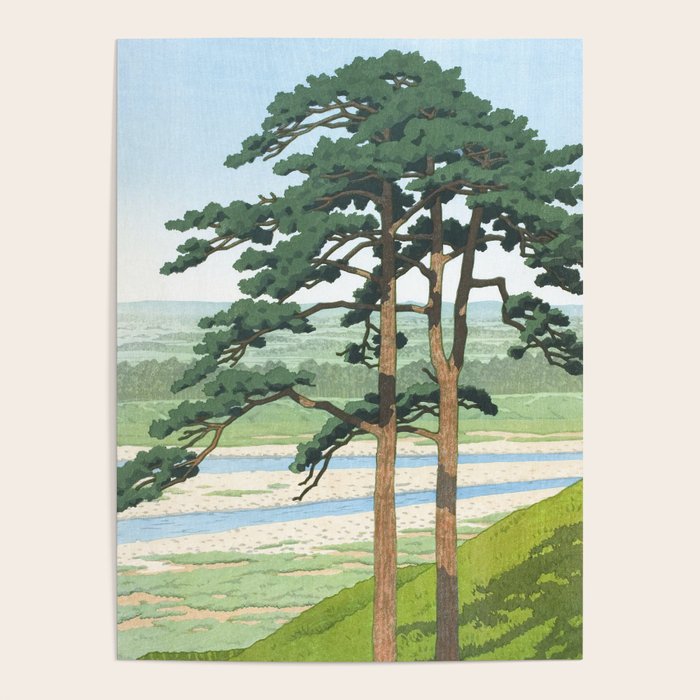 Hasui Kawase, Ruins Of Takiyama Castle, Tokyo - Vintage Japanese Woodblock Print Art Poster Gallery Image 1