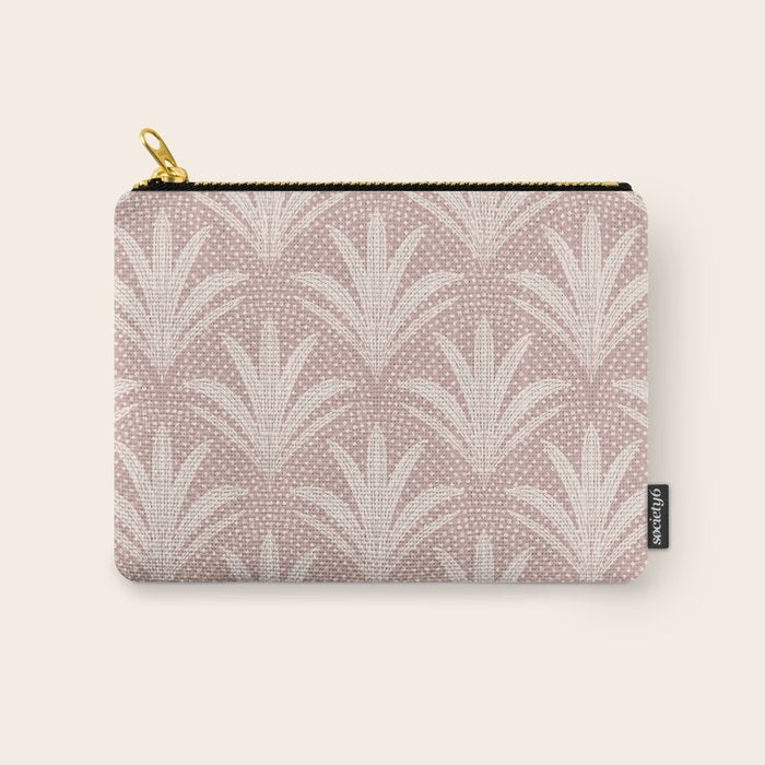 Boho Rustic Palm Radiance Mauve Carry All Pouch Gallery Image 1