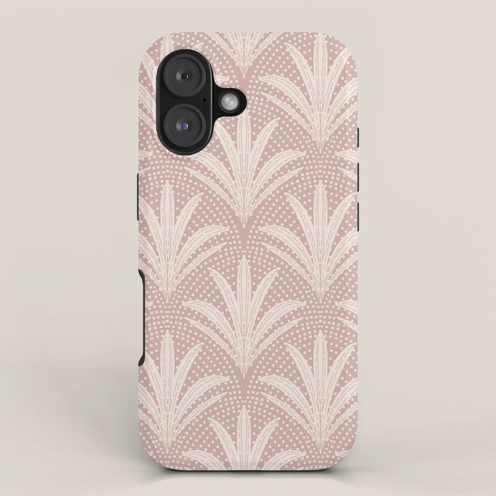 Boho Rustic Palm Radiance Mauve iPhone Case Gallery Image 1