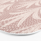 Boho Rustic Palm Radiance Mauve Bath Mat Gallery Image 3