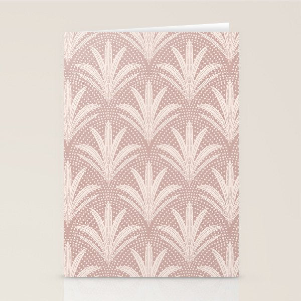 Boho Rustic Palm Radiance Mauve Stationery Card Gallery Image 1