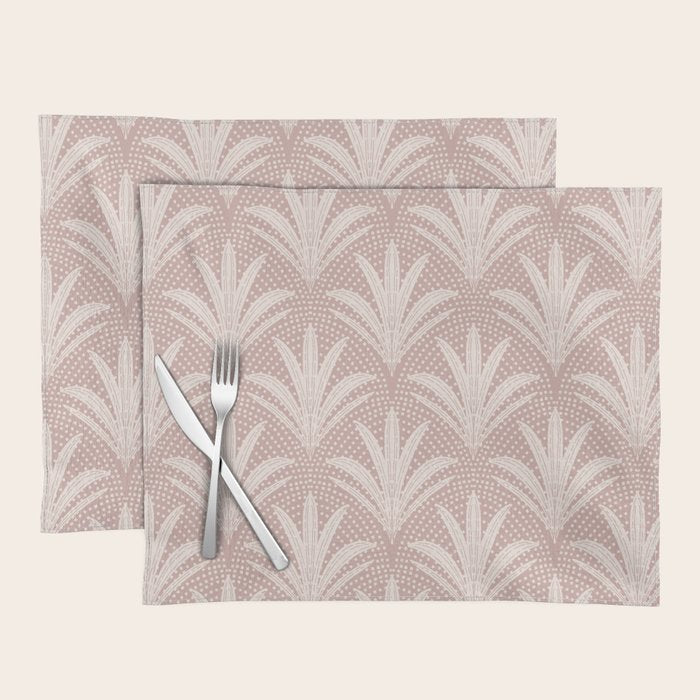 Boho Rustic Palm Radiance Mauve Placemat Gallery Image 1