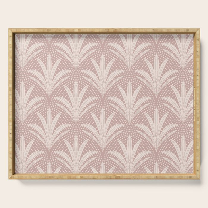 Boho Rustic Palm Radiance Mauve Serving Tray Gallery Image 1