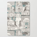 Washington DC toile juniper Cutting Board Gallery Image 1