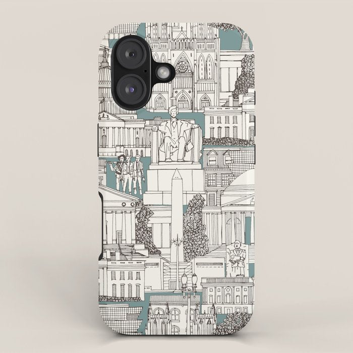 Washington DC toile juniper iPhone Case Gallery Image 1