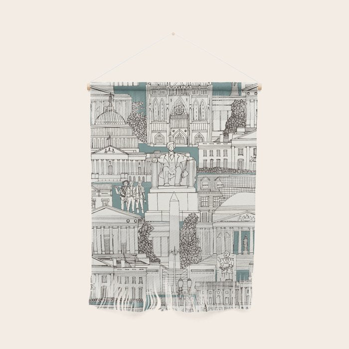 Washington DC toile juniper Wall Hanging Gallery Image 1