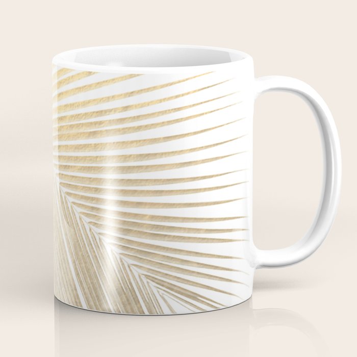 Palm leaf - gold Coffee Mug Gallery Image 1