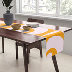 Abstract in Yellow and Cream Table Runner Gallery Image 2