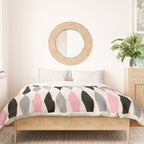 Mid Century Modern Geometric Googie Design  235 Populuxe Duvet Cover Gallery Image 3