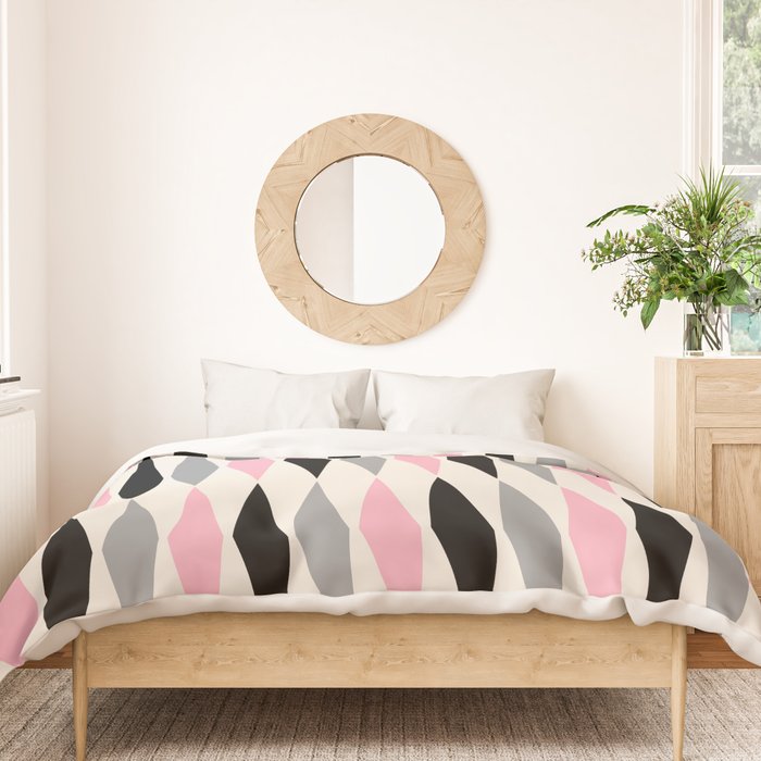 Mid Century Modern Geometric Googie Design  235 Populuxe Duvet Cover Gallery Image 3