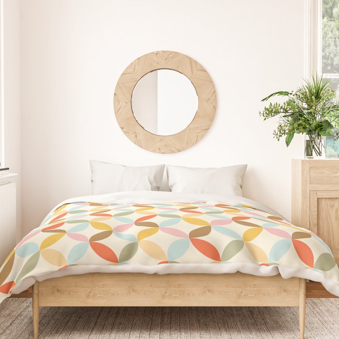  Mid-Century Mod Retro Pattern Duvet Cover Gallery Image 3