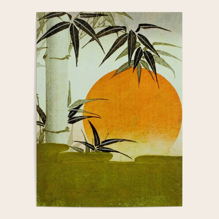 Bamboo and rising sun Date/ 1829 Artist/ Utagawa Kunimaru Japanese, 1793-1829 Vintage Japanese Woodblock Print East Asian Cultural Antique Art  Poster Gallery Image 4