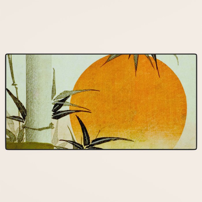 Bamboo and rising sun Date/ 1829 Artist/ Utagawa Kunimaru Japanese, 1793-1829 Vintage Japanese Woodblock Print East Asian Cultural Antique Art  Desk Mat Gallery Image 3