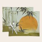 Bamboo and rising sun Date/ 1829 Artist/ Utagawa Kunimaru Japanese, 1793-1829 Vintage Japanese Woodblock Print East Asian Cultural Antique Art  Placemat Gallery Image 1