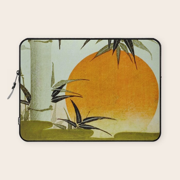 Bamboo and rising sun Date/ 1829 Artist/ Utagawa Kunimaru Japanese, 1793-1829 Vintage Japanese Woodblock Print East Asian Cultural Antique Art  Laptop Sleeve Gallery Image 1