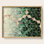 Leaves And Cubes Serving Tray Gallery Image 1