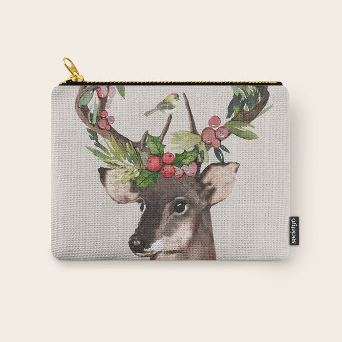 Christmas Deer Carry All Pouch Gallery Image 1