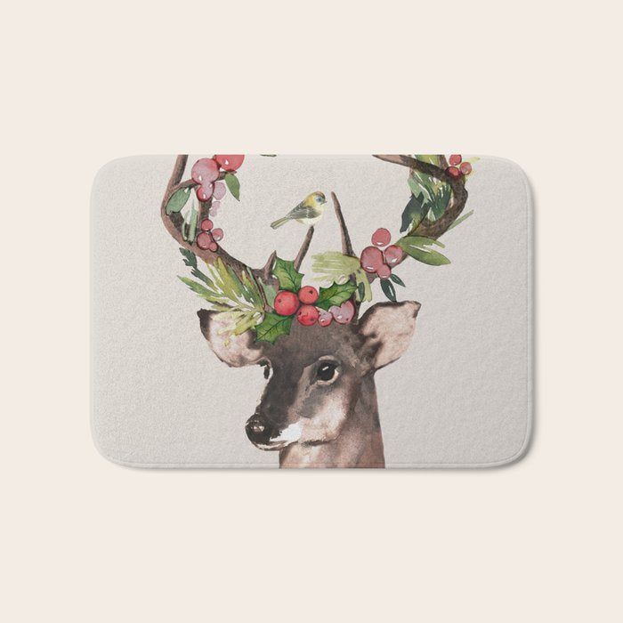 Christmas Deer Bath Mat Gallery Image 1