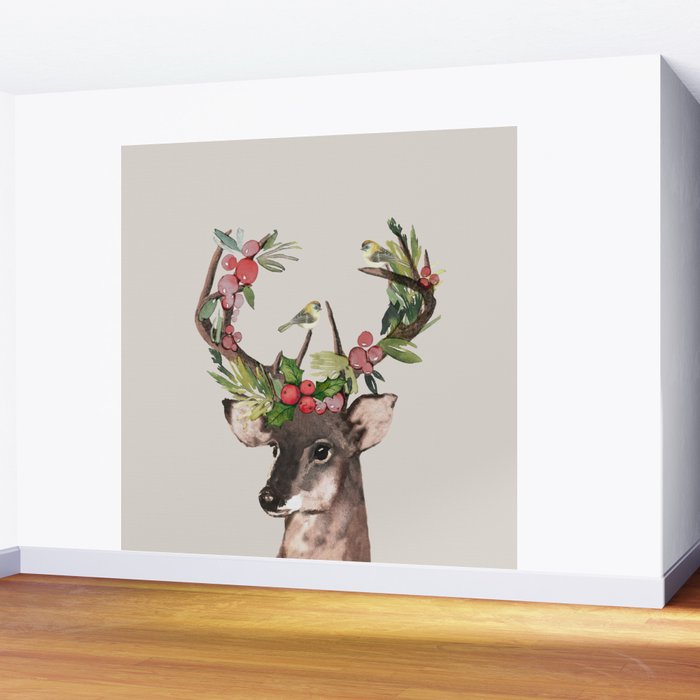 Christmas Deer Wall Mural Gallery Image 2